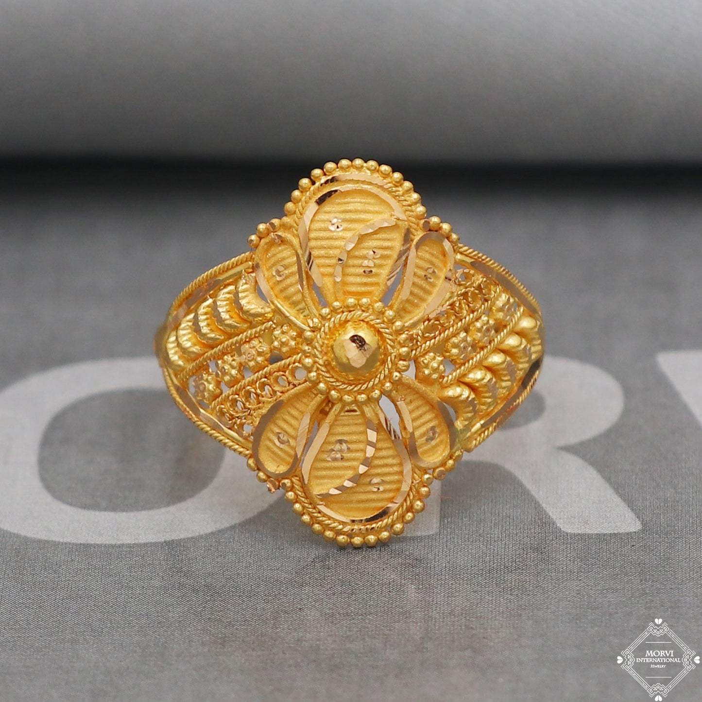 22k Gold Ring Jewelry, Handmade Indian Vintage and antique design, Pure Gold Ring, All Size, K5012