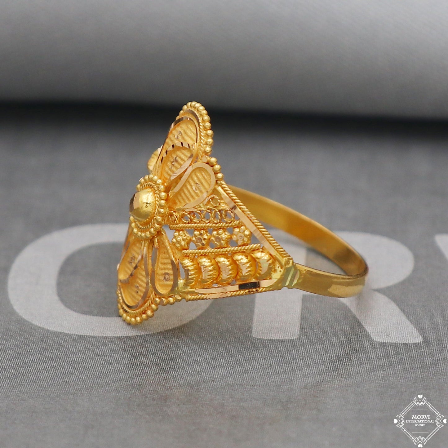 22k Gold Ring Jewelry, Handmade Indian Vintage and antique design, Pure Gold Ring, All Size, K5012