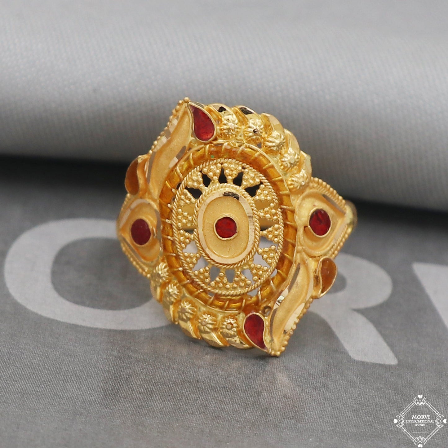 Pure 22k Yellow Gold Ring Jewelry, Handmade Indian Vintage and antique design, Pure Gold Ring, All Size, K5029
