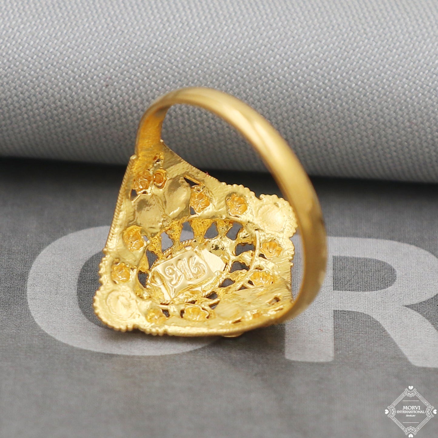 22kt 22k Yellow Gold Ring Jewelry, Handmade Indian Vintage and antique design, Pure Gold Ring, All Size, K5033