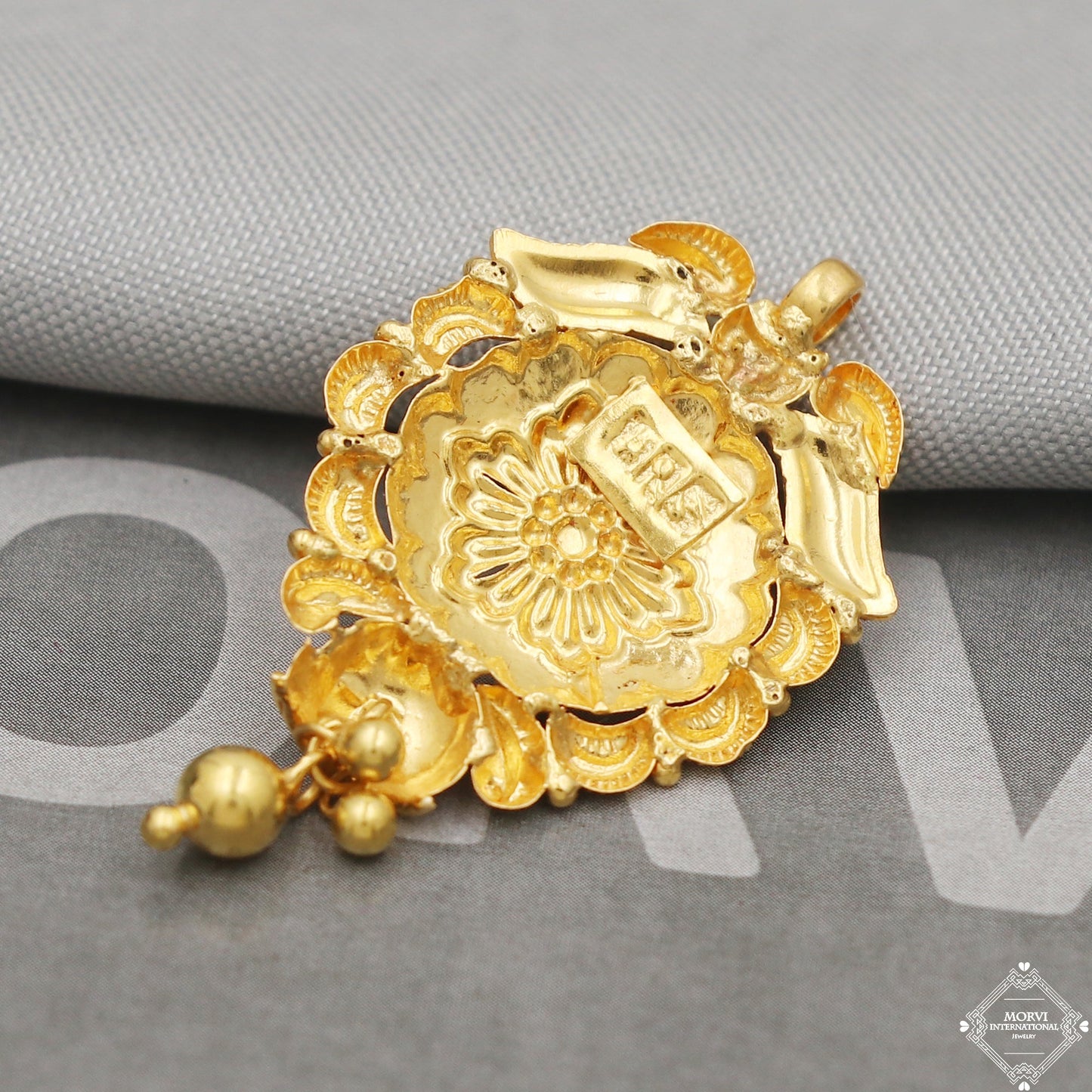 22k Yellow Gold Mangalsutra Pendant Necklace Handmade Indian Handmade Vintage Antique Design Jewelry, K5056