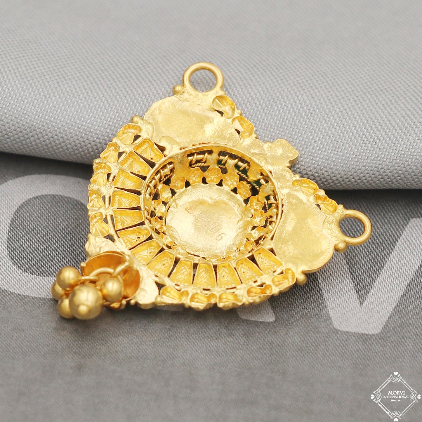 22k Yellow Gold Mangalsutra Pendant Necklace Handmade Indian Handmade Vintage Antique Design Jewelry, K5057