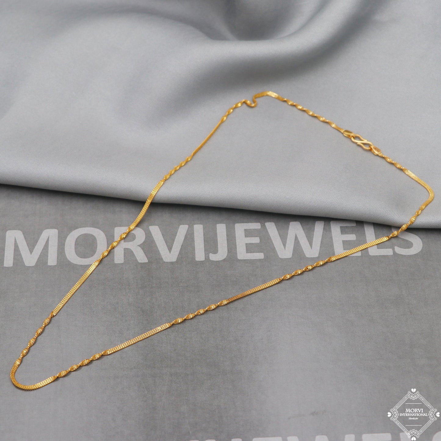 22k Gold Chain Necklace twisted For men women Anniversary Wedding Gift chain, 22kt Handmade Gold Chain, pure gold necklace chain, K5105