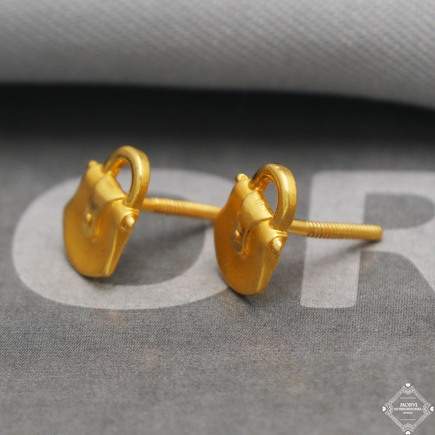 Hand Bag Ladies 22 k 22 carat yellow gold stud earring jewelry for gift, K5336