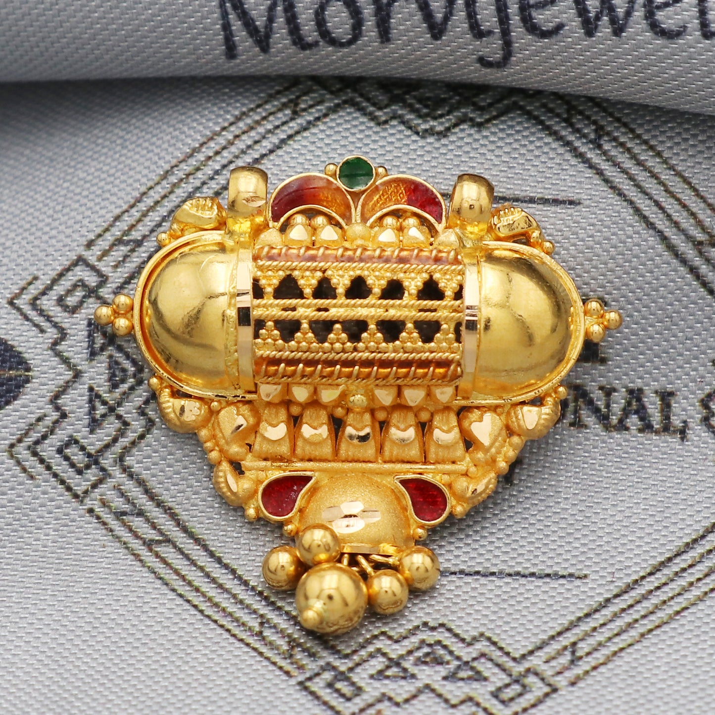 Handmade 22k Yellow Gold Pendant Necklace Jewelry, gift for wife, K5506