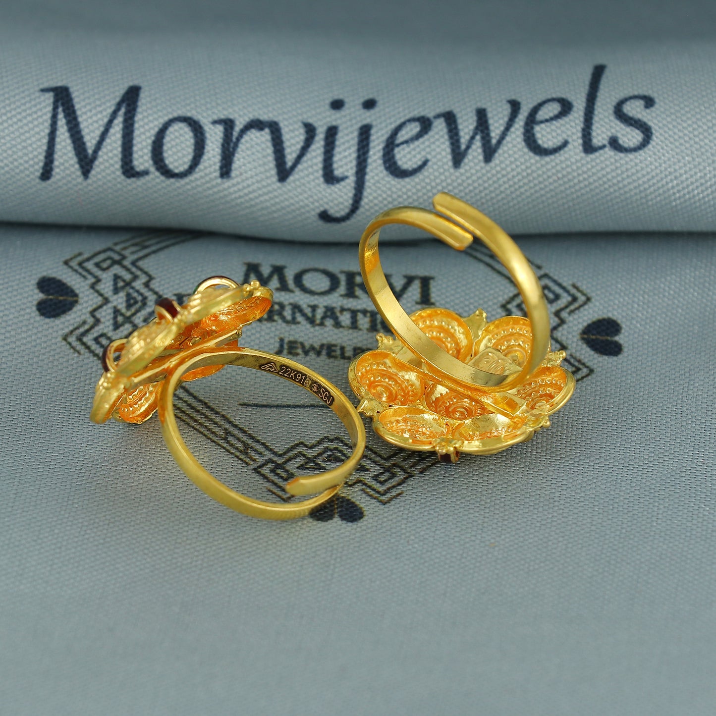 Beads 22k Yellow Gold bichiya toe ring, Handmade gold toe ring pair for women, Indian gold toe jewelry, real gold bichiya Gift, K7192