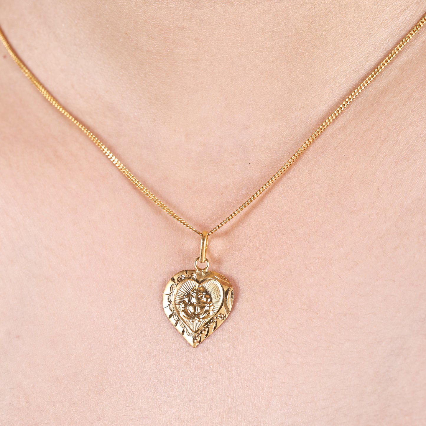 ganesha ganesh ji hindu god 22k Gold Pendant Indian 22kt Jewelry Exclusive Authentic BIS Hallmarked Stamped "22k916" Jewelry, MJ0071