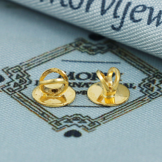 22k Gold Earring Screw Back, Secure Fastening for Earrings, for 1mm stem post, MJ0085