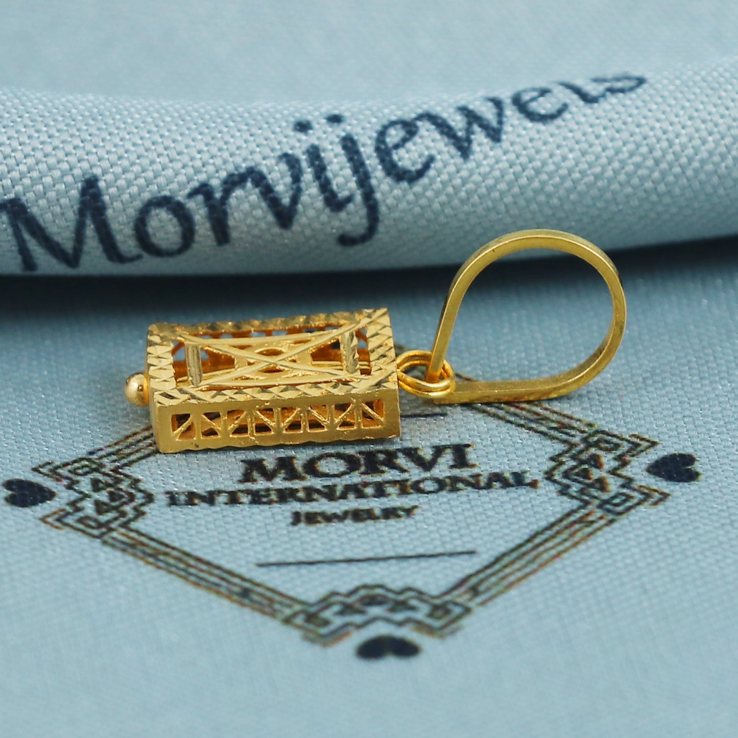 22k Gold Pendant Small Indian 22kt Jewelry Exclusive Authentic BIS Hallmarked Stamped "22k916" Jewelry, MJ0089