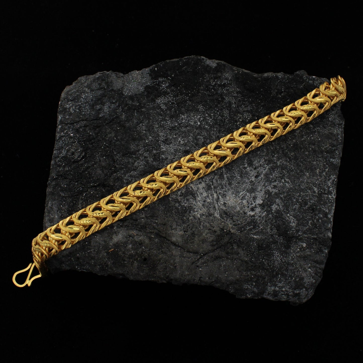 22k Gold Bracelet For men boy , Yellow Gold Bracelet, unique stylish design