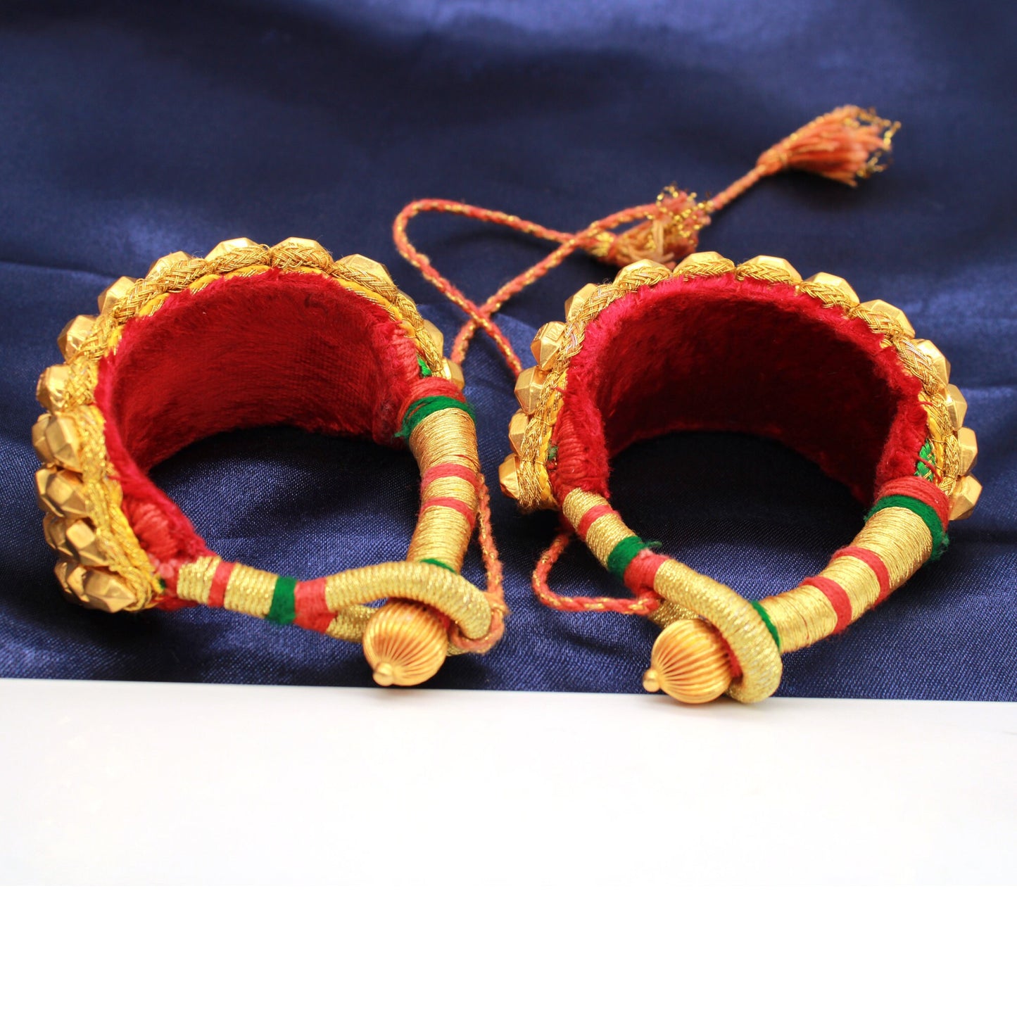 Dholki Gold Beads bracelet or arm band, 22k Gold Bracelet Pochi, Indian Gold Jewelry, Traditional Gold Rajasthani Jewelry Bracelet