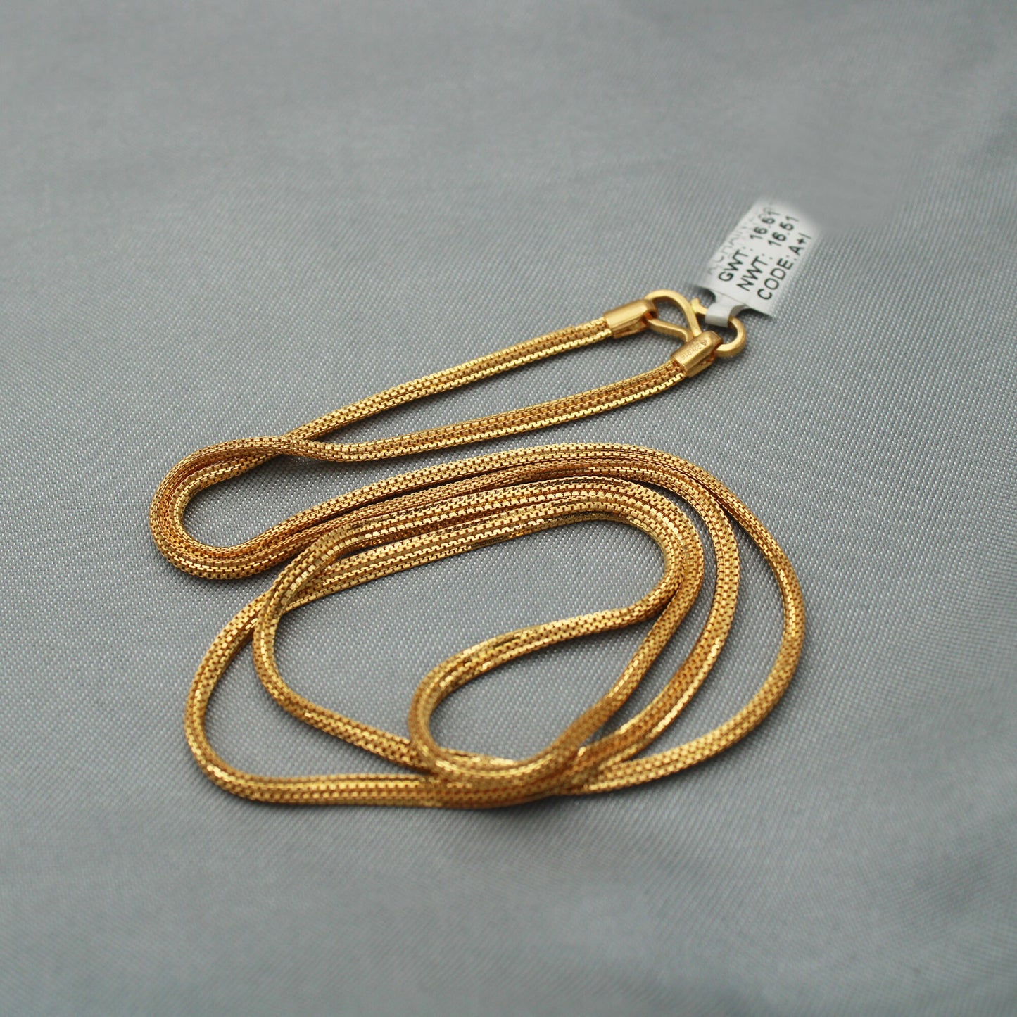 Box style chain necklace, 22k gold, Indian Gold Necklace Chain Jewelry from India