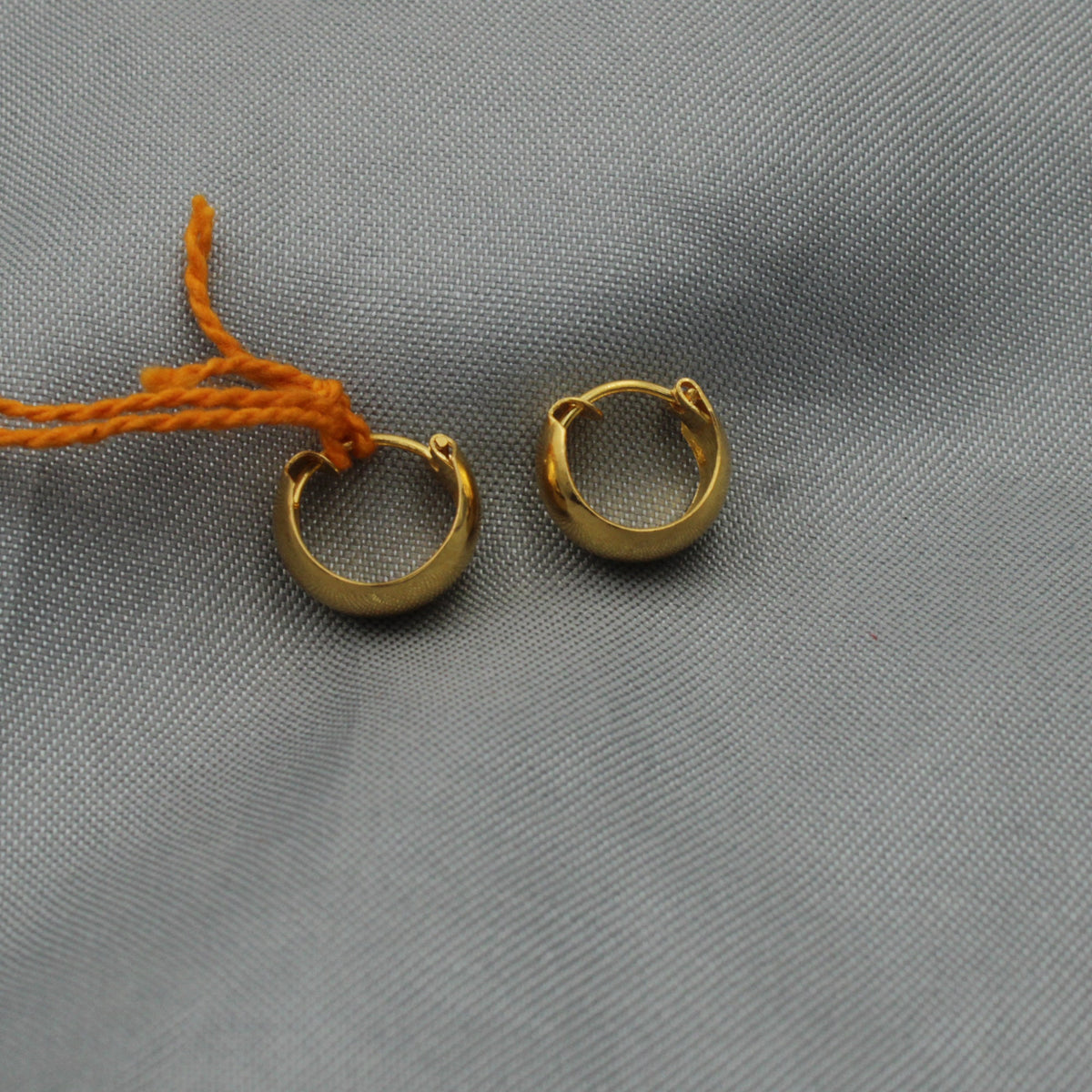 18k Yellow Gold Hoop earrings Bali Earrings, Huggies , Handmade Yellow gold Dainty earrings for women, Christmas gift, Indian gold earrings