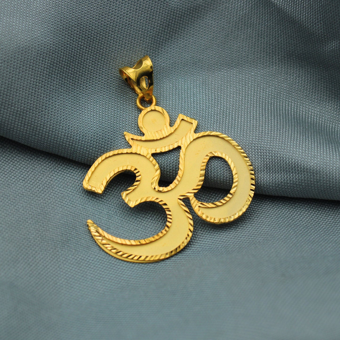 Big OM Aum 22k gold pendant jewelry,