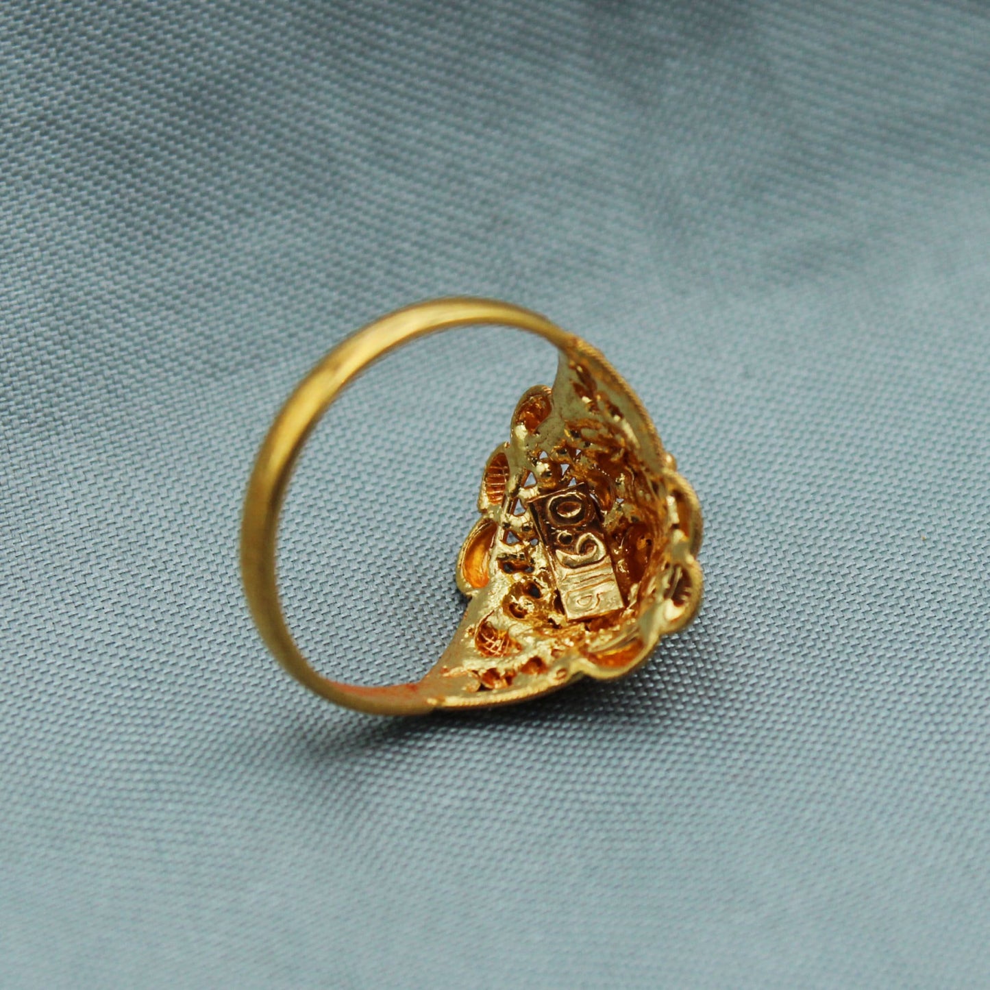 pure 22k gold ring, handmade gold ring, K2293