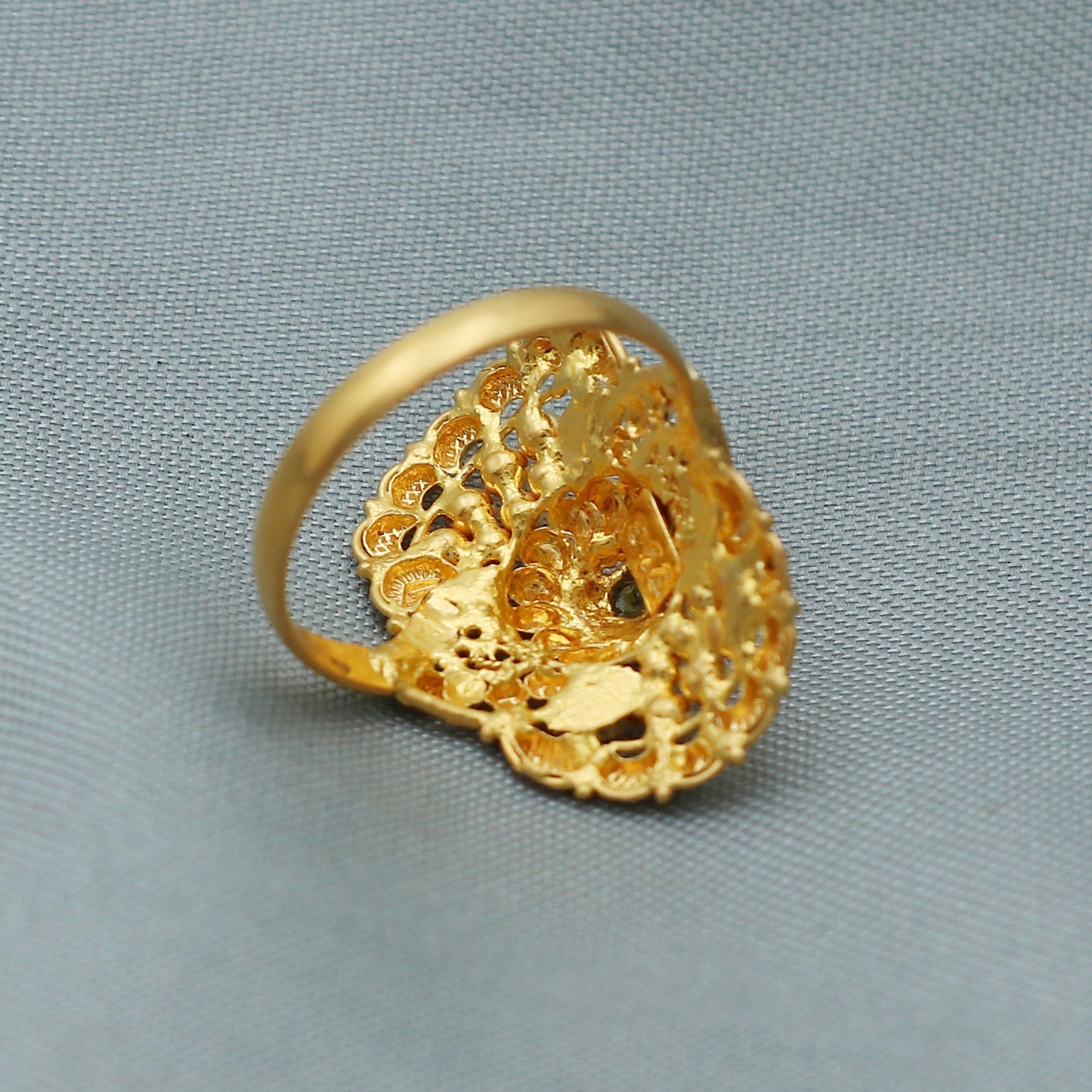 22k solid gold ring handmade jewelry, K2626