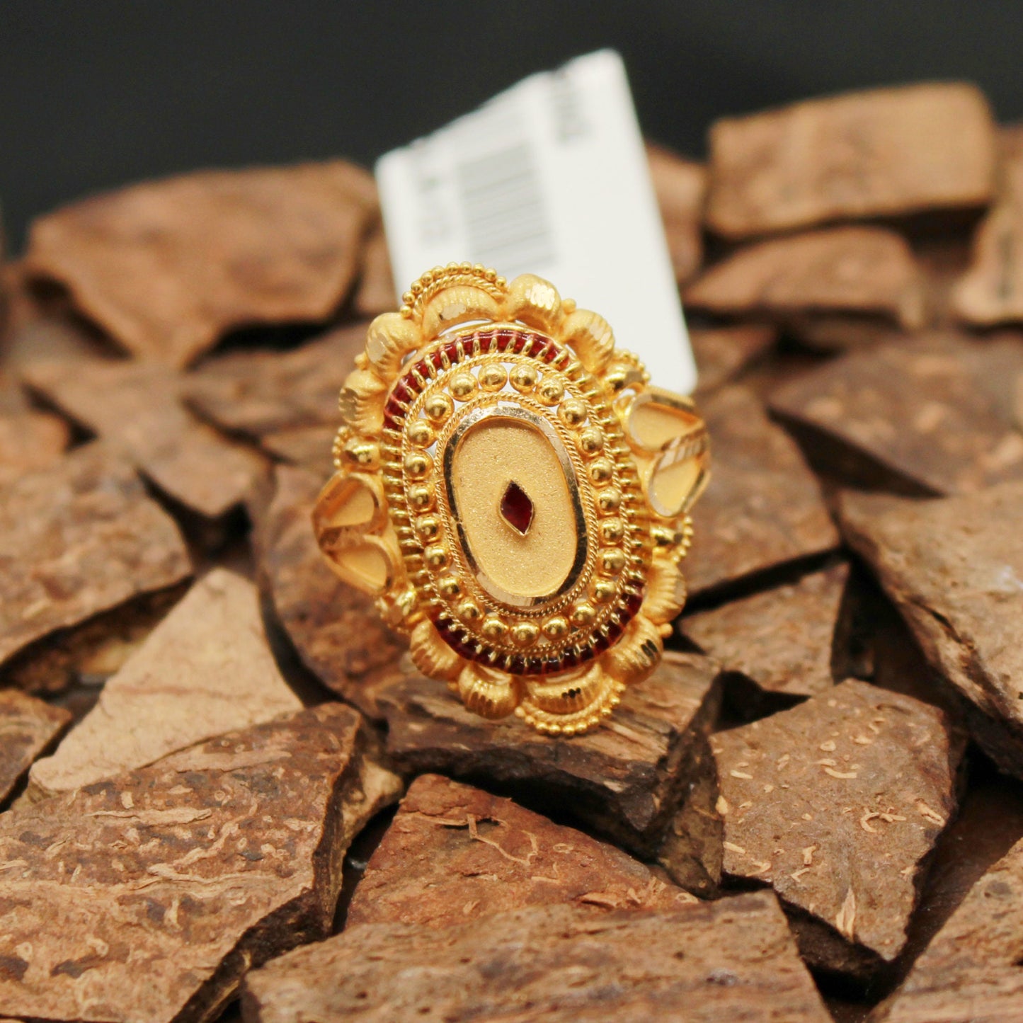 Vintage Antique Style 22k 22kt Gold Ring For Gift, Handmade Indian Jewelry