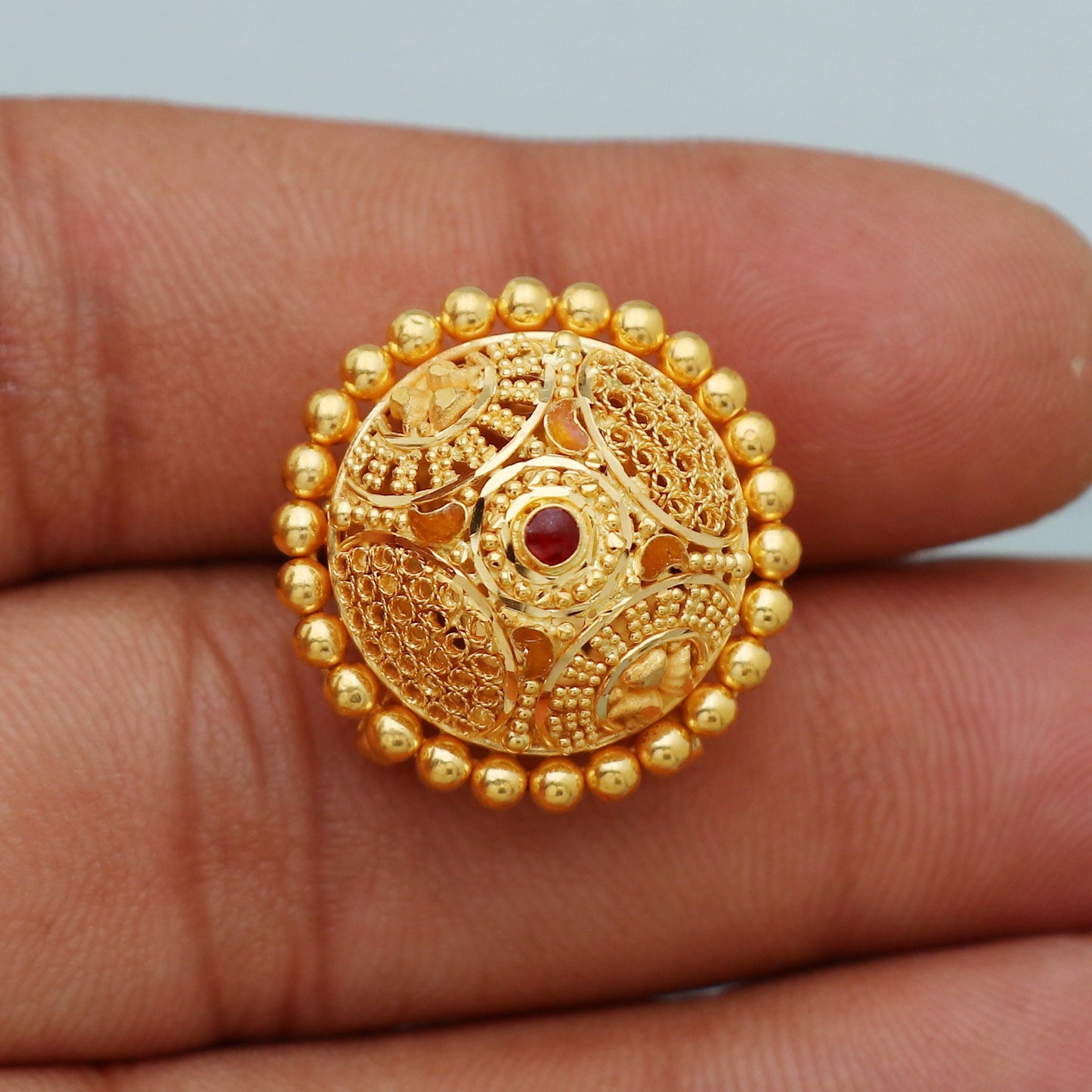 22k Yellow Gold mang tikka Jewelry , Handmade Yellow gold Borla for women, Handmade design indian gold Head Jewelry