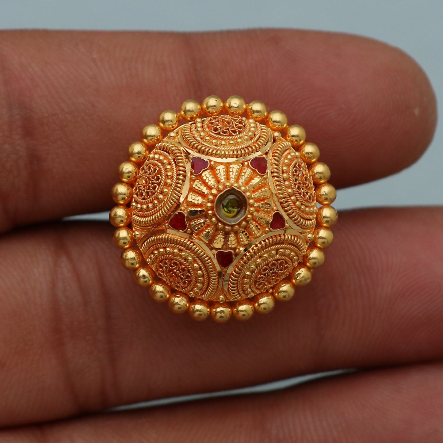 18k 22k Yellow Gold mang tikka Jewelry , Handmade Yellow gold Borla for women, Handmade design indian gold Head Jewelry