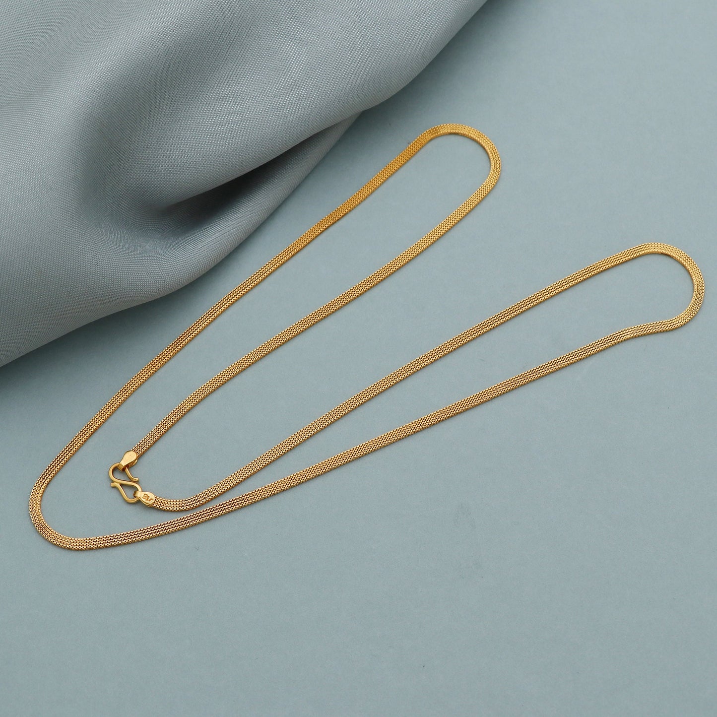 Multi box 22k Yellow Gold Chain Necklace For men women Anniversary Wedding Gift , Indian Gold Handmade necklace Jewelry