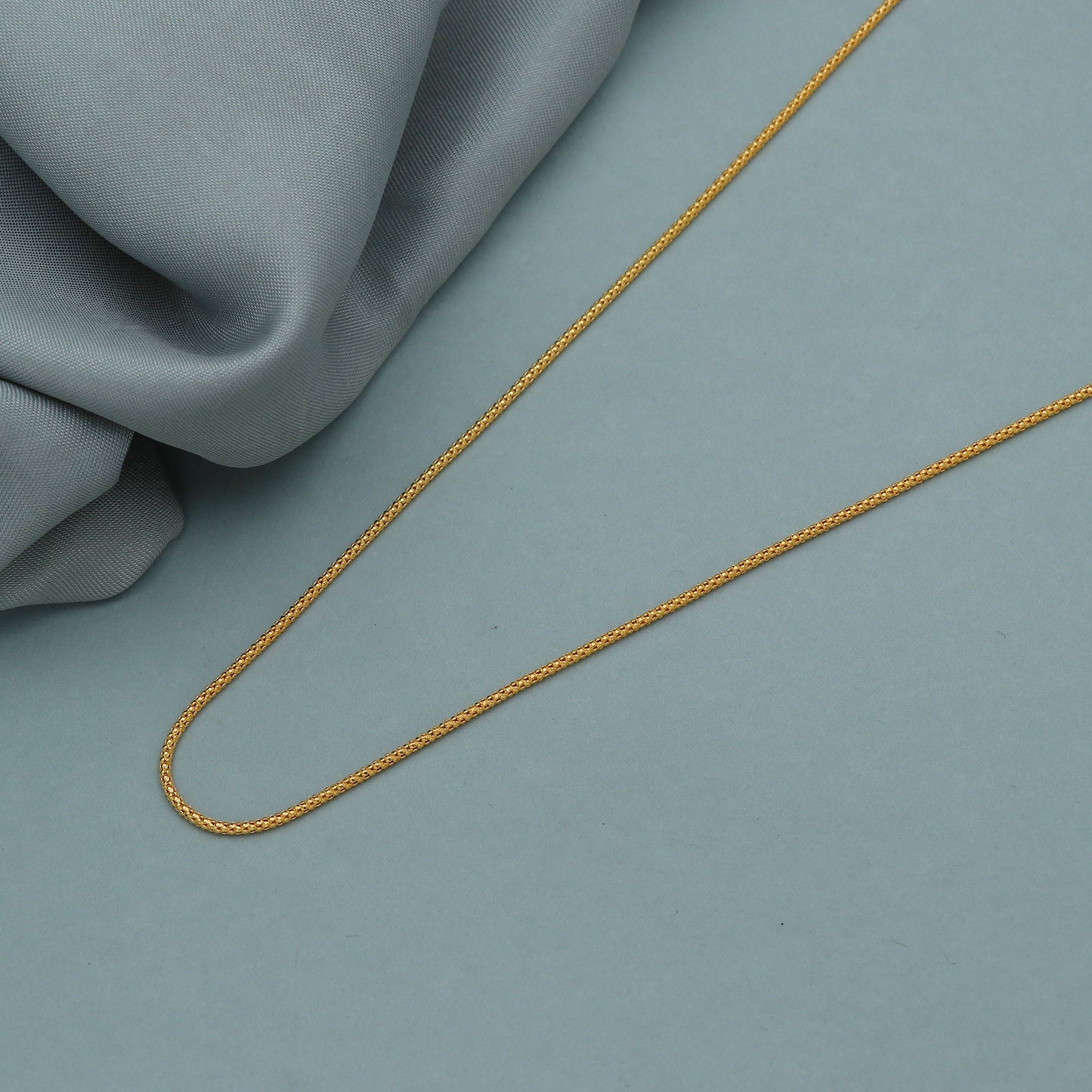 solid 22k gold necklace chain, Round Venetian Chain, women gold chain, 22k necklace chain, Handmade Indian Necklace Chain Jewelry for Gift