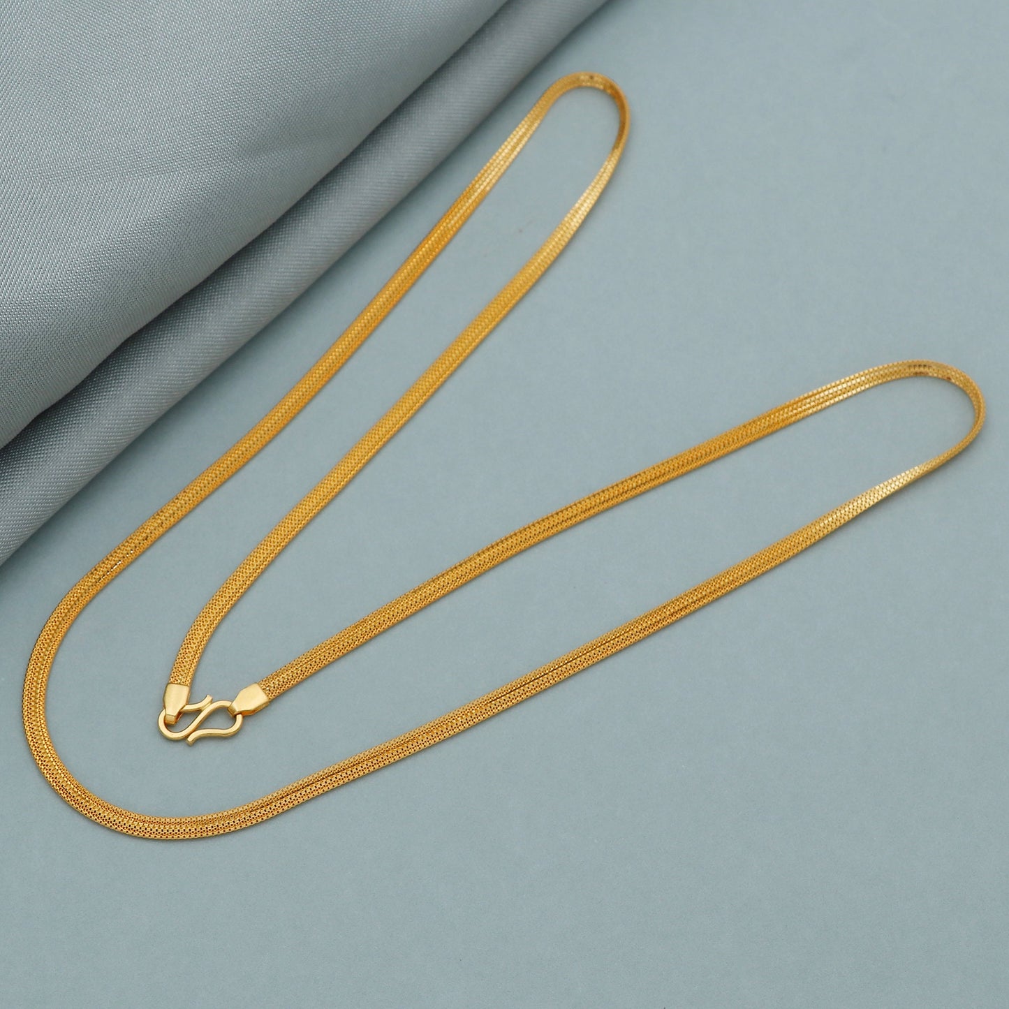 Pure Handmade 22k Yellow Gold Chain Necklace Jewelry, 22k gold men women chain, pure gold necklace indian gold necklace, gift for wife