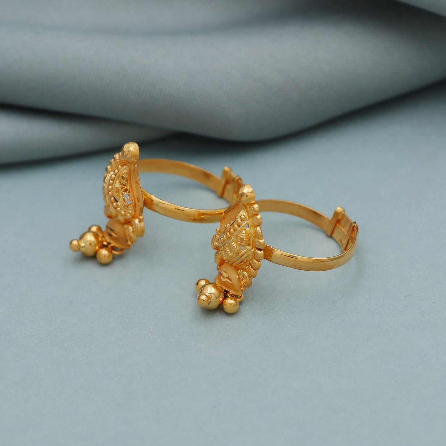 20k Yellow Gold bichiya toe ring, Handmade gold toe ring pair for women, indian gold toe jewelry, real gold bichiya Gift, K3339