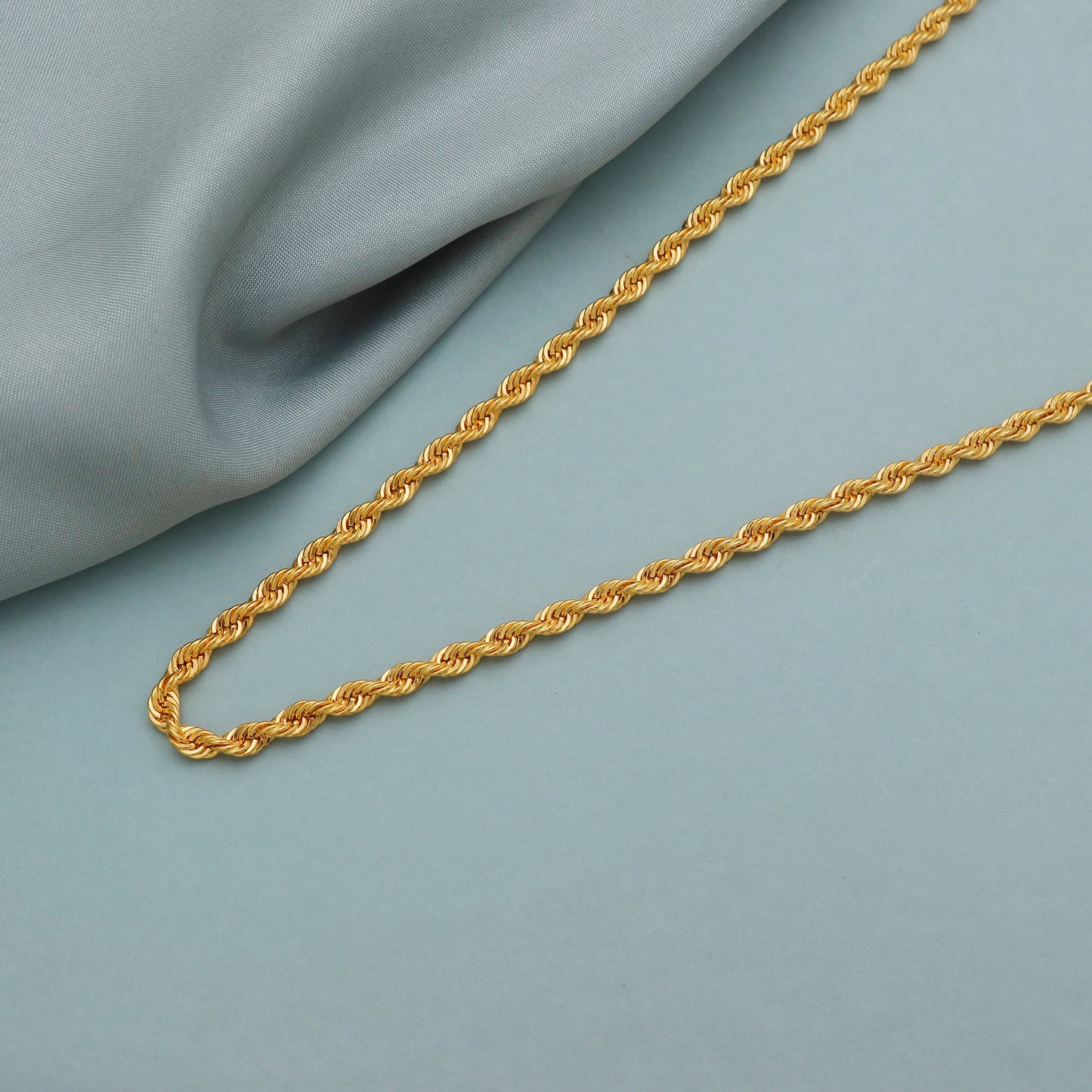 5mm Rope Gold Chain 22k Yellow Gold Chain Necklace Jewelry