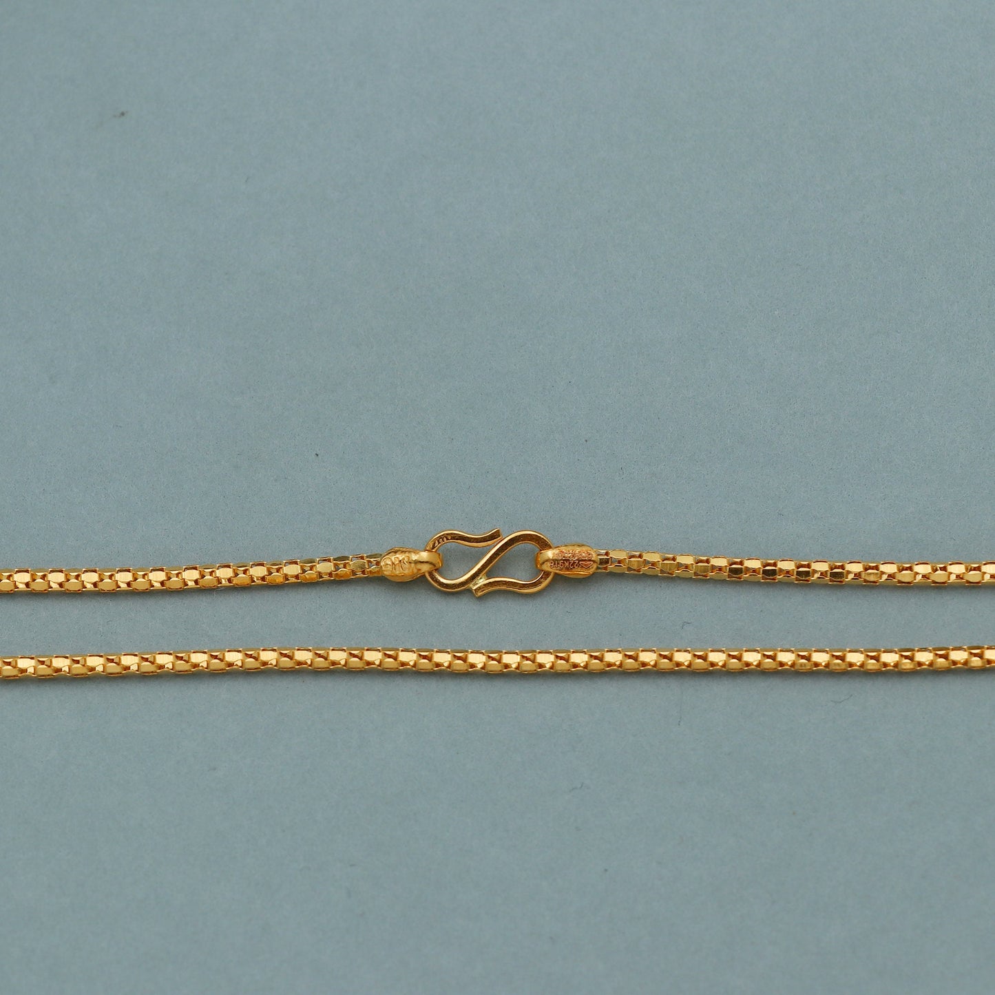 22k Yellow Gold Chain Necklace Jewelry, 22k gold round box chain, pure gold necklace indian gold chain necklace, gift for wife