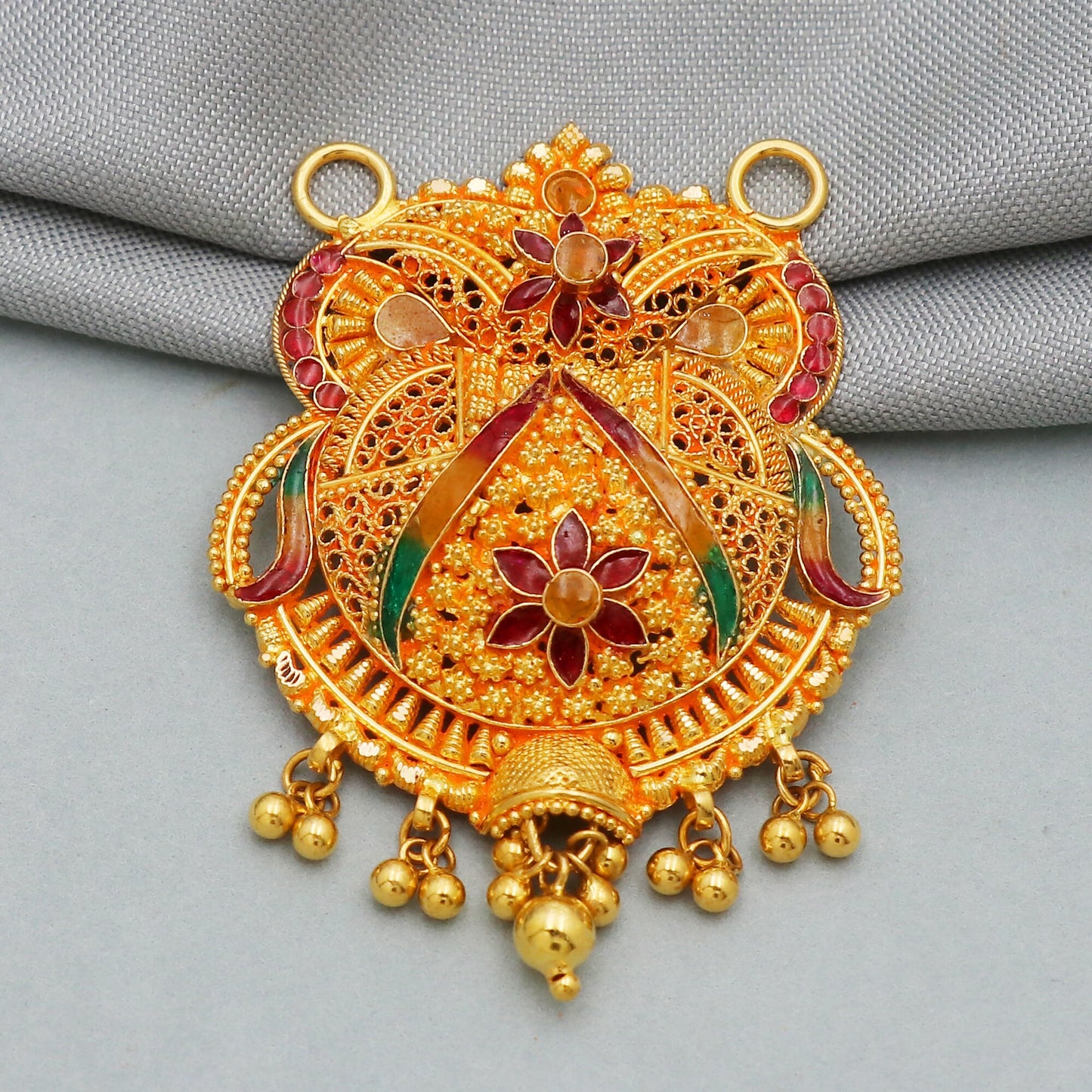 Handmade 22k Yellow Gold Pendant Necklace Jewelry,