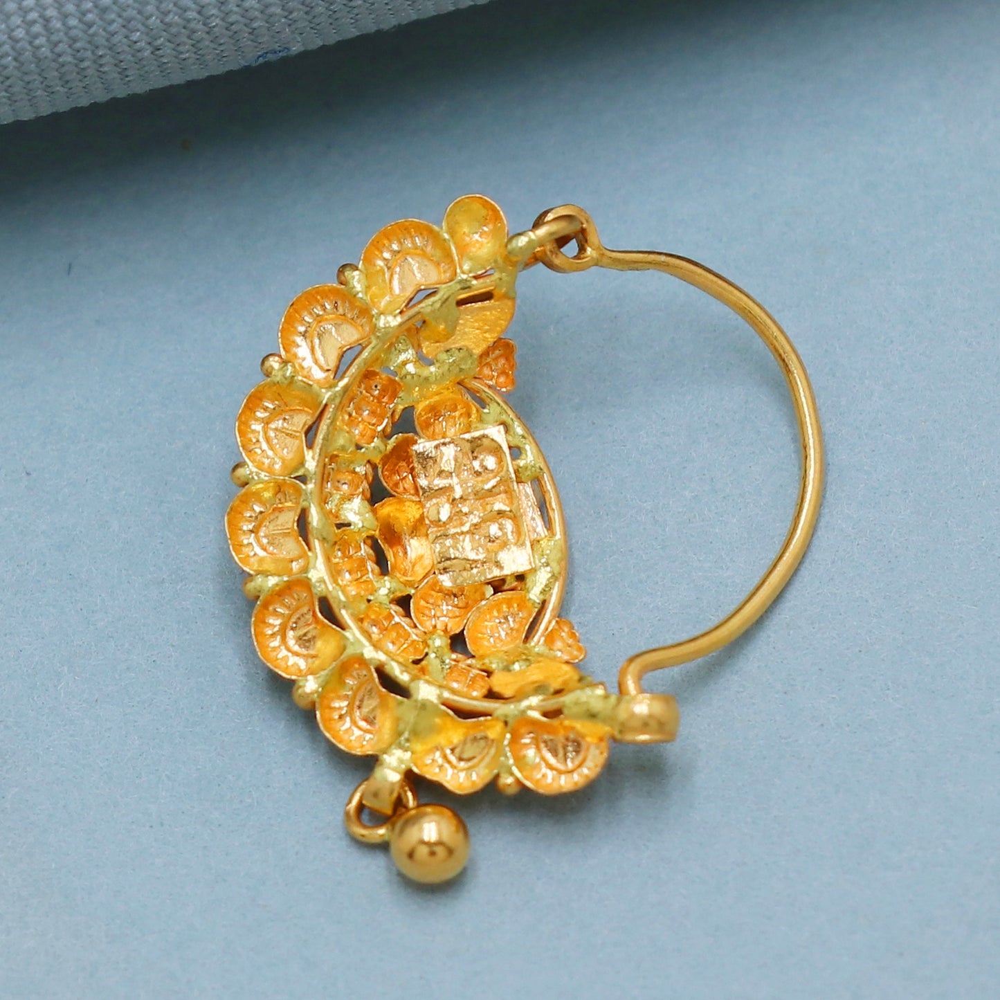 nath 22k Yellow Gold Hoop Nose Ring nosepin Nath ,