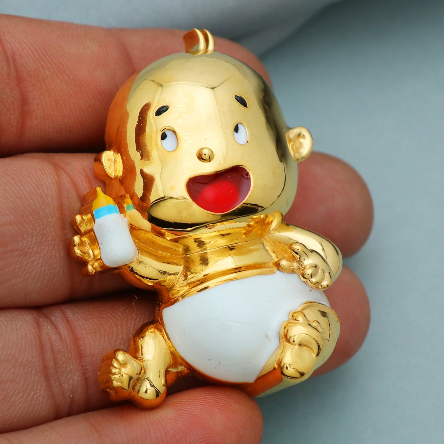 Real 22k gold baby pendant