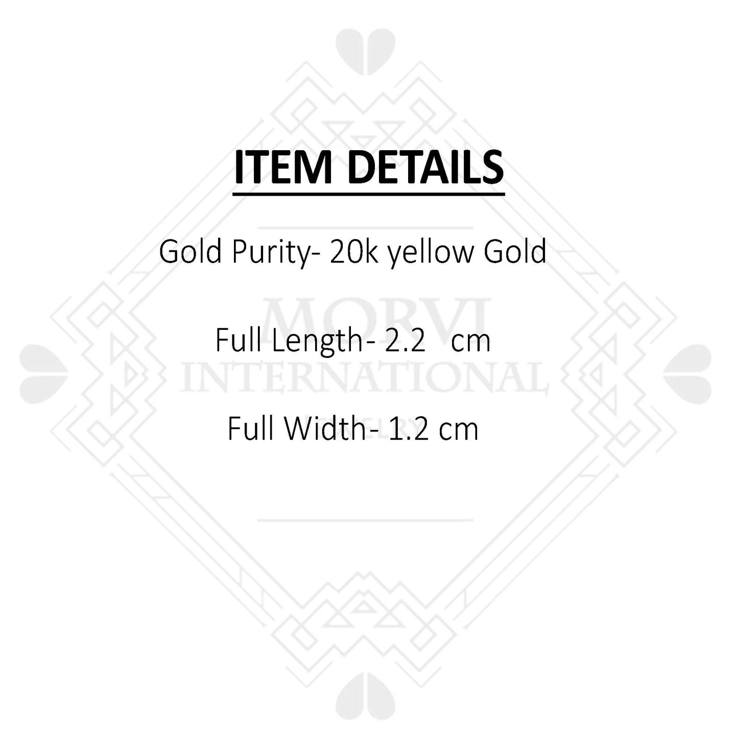 20k Yellow Gold Hoop Bali Earrings , Handmade small Yellow gold earrings for women, Valentine Day gift, design indian gold earrings