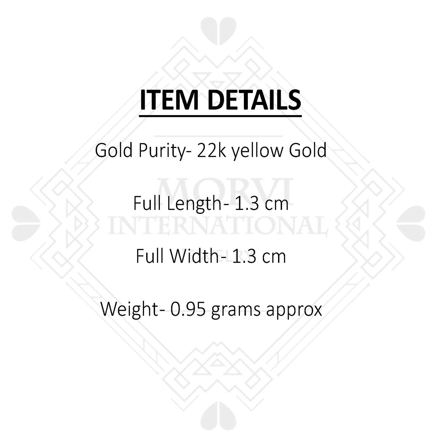 22k Yellow Gold Hoop earrings Bali Earrings, Huggies, Handmade Yellow gold dangle earrings for women, Christmas gift, Indian gold earrings