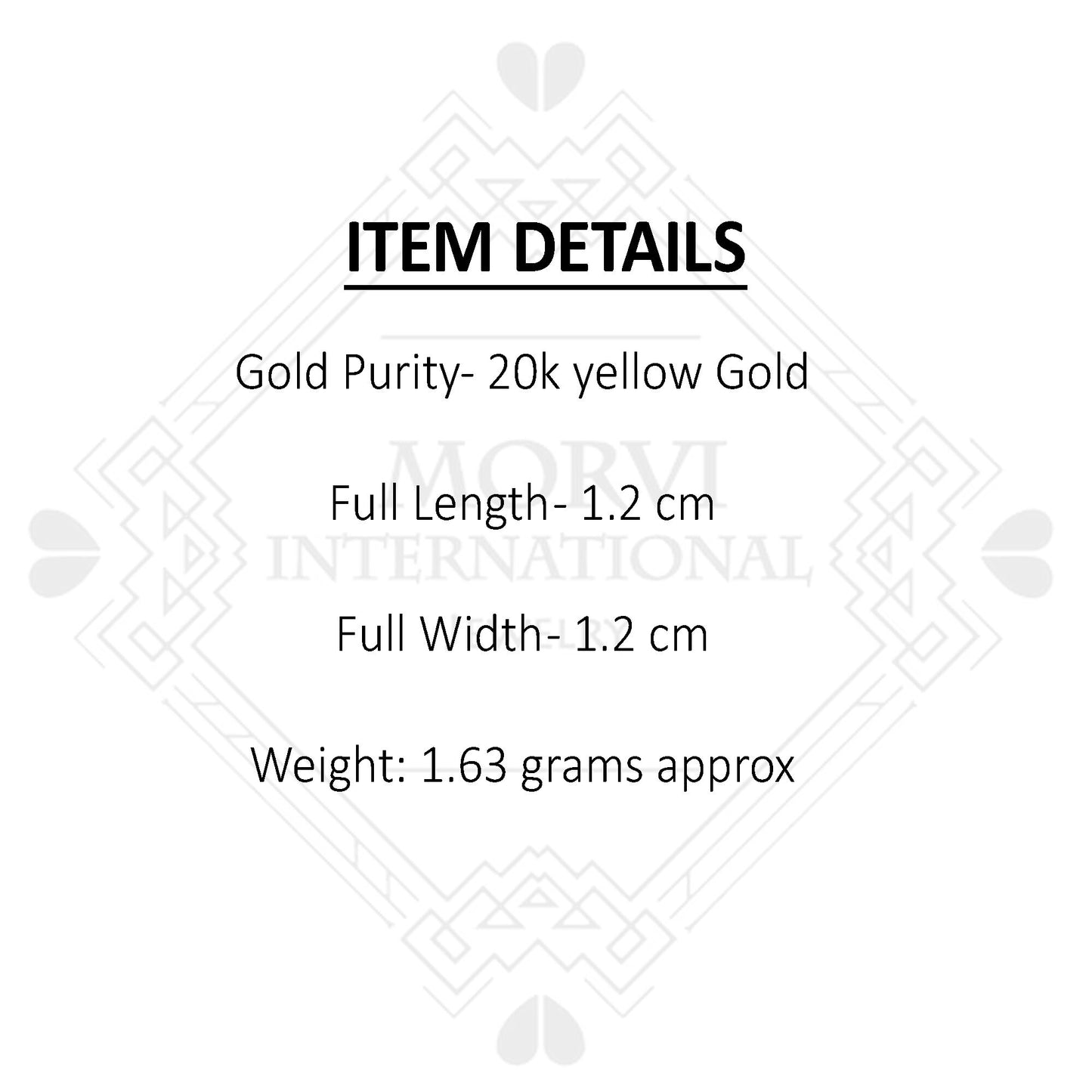 Zircon 20k Yellow Gold Hoop Bali Earrings, Huggies , Handmade Yellow gold earrings for women, Christmas gift, dainty Indian gold earrings