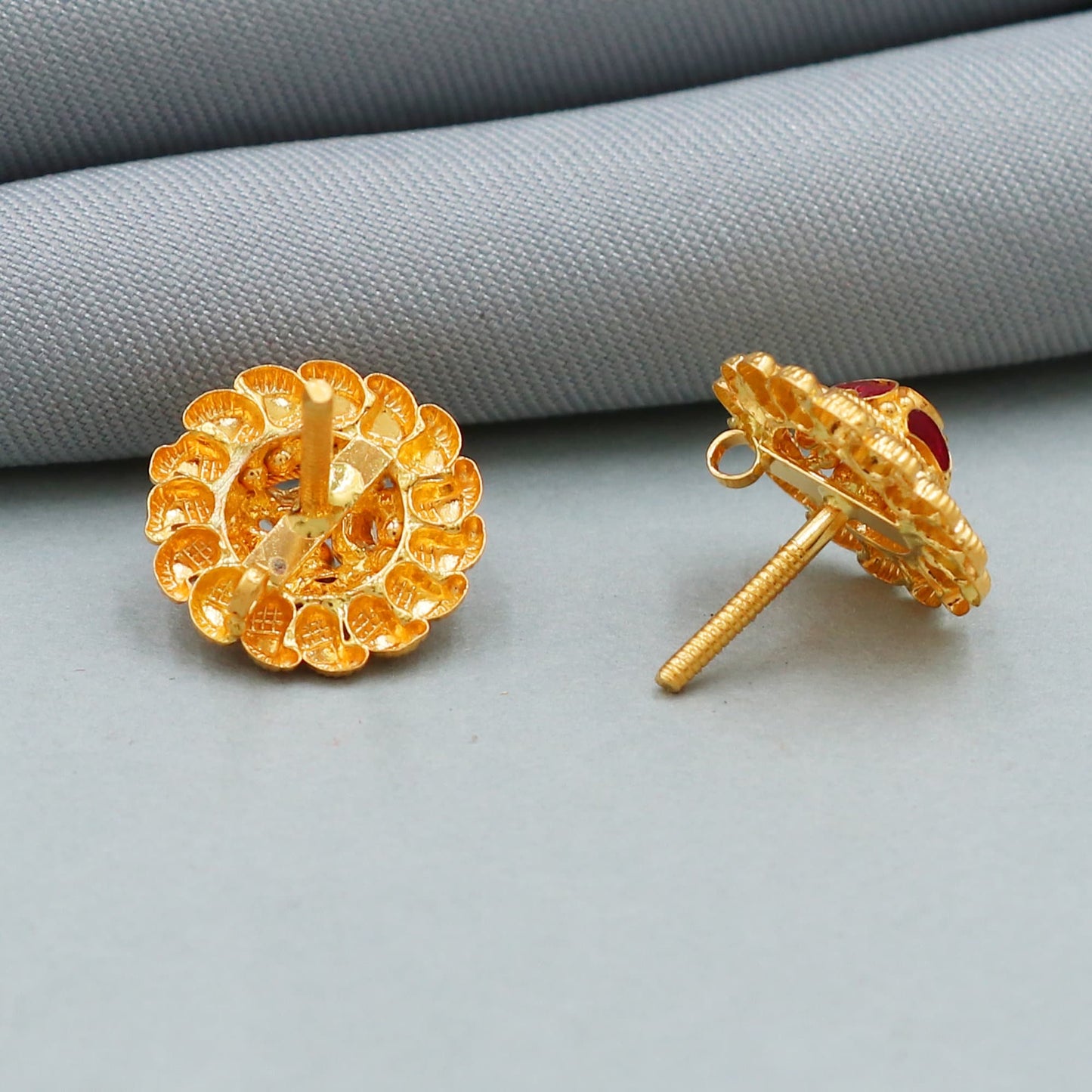 paisley design 22k gold earrings indian gold earrings jewelry