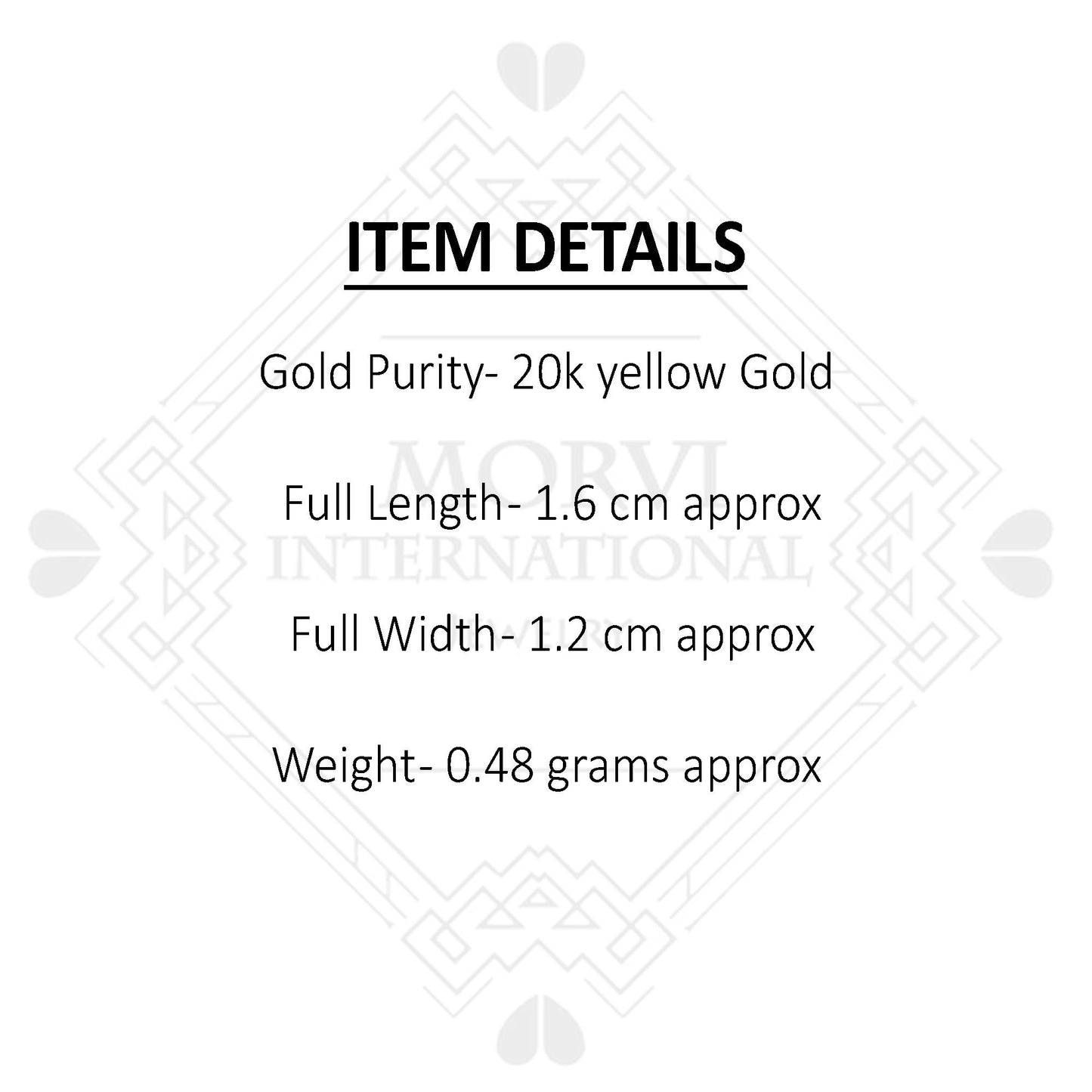 Pure 20k Yellow Gold Hoop Bali Earrings, Huggies, Beads Handmade gold earrings for women, Christmas gift, dainty small Indian gold earrings