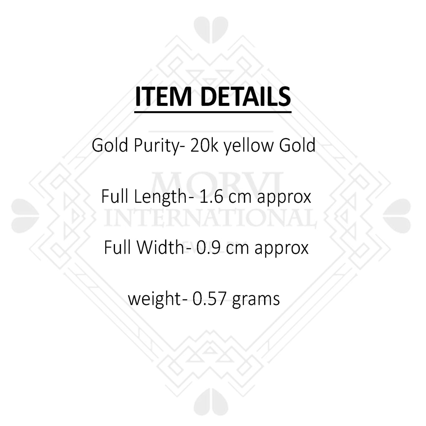 20k Yellow Gold Hoop Earring Bali Earrings ,Huggies , gold jhumki Handmade gold earrings For women, Christmas gift, Indian gold earrings
