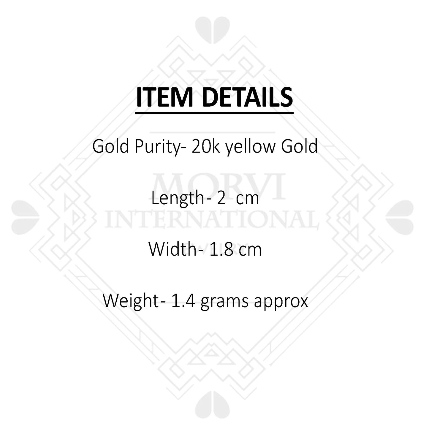 20k Yellow Gold Hoop Bali Earrings, Handmade Yellow gold earrings for women, Valentine Day gift, indian gold earrings