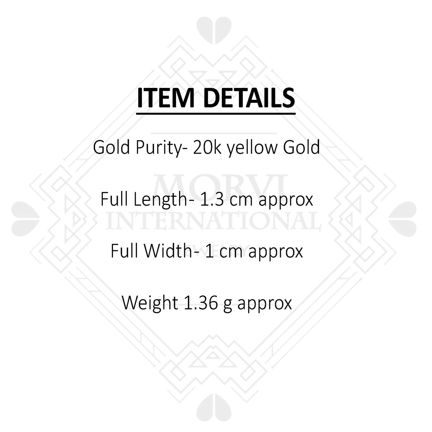 Pure 20k Yellow Gold Hoop Bali Earrings , Handmade Yellow gold chain earrings for women, mother Day gift, dainty indian gold earrings gift