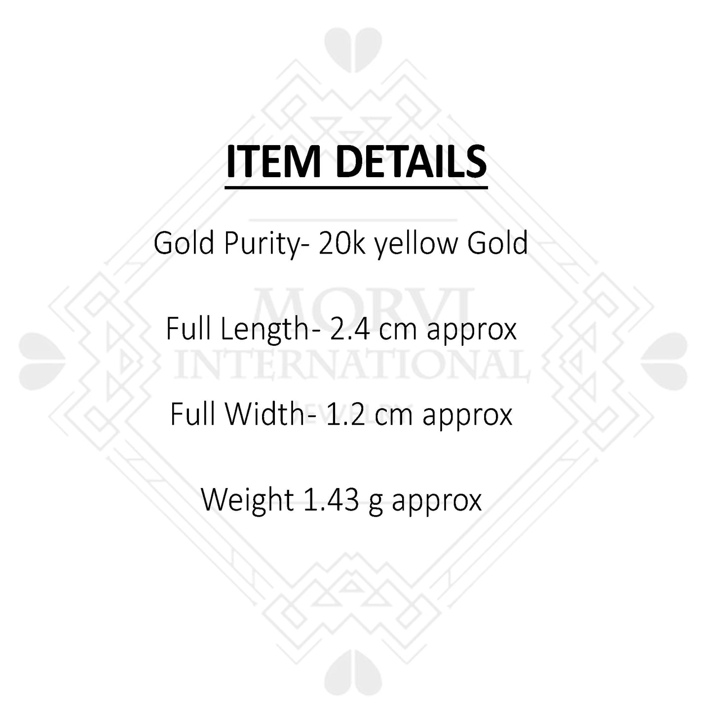 Pure 18k Yellow Gold Hoop Bali Earrings , Handmade Yellow gold chain earrings for women, mother Day gift, dainty indian gold earrings gift