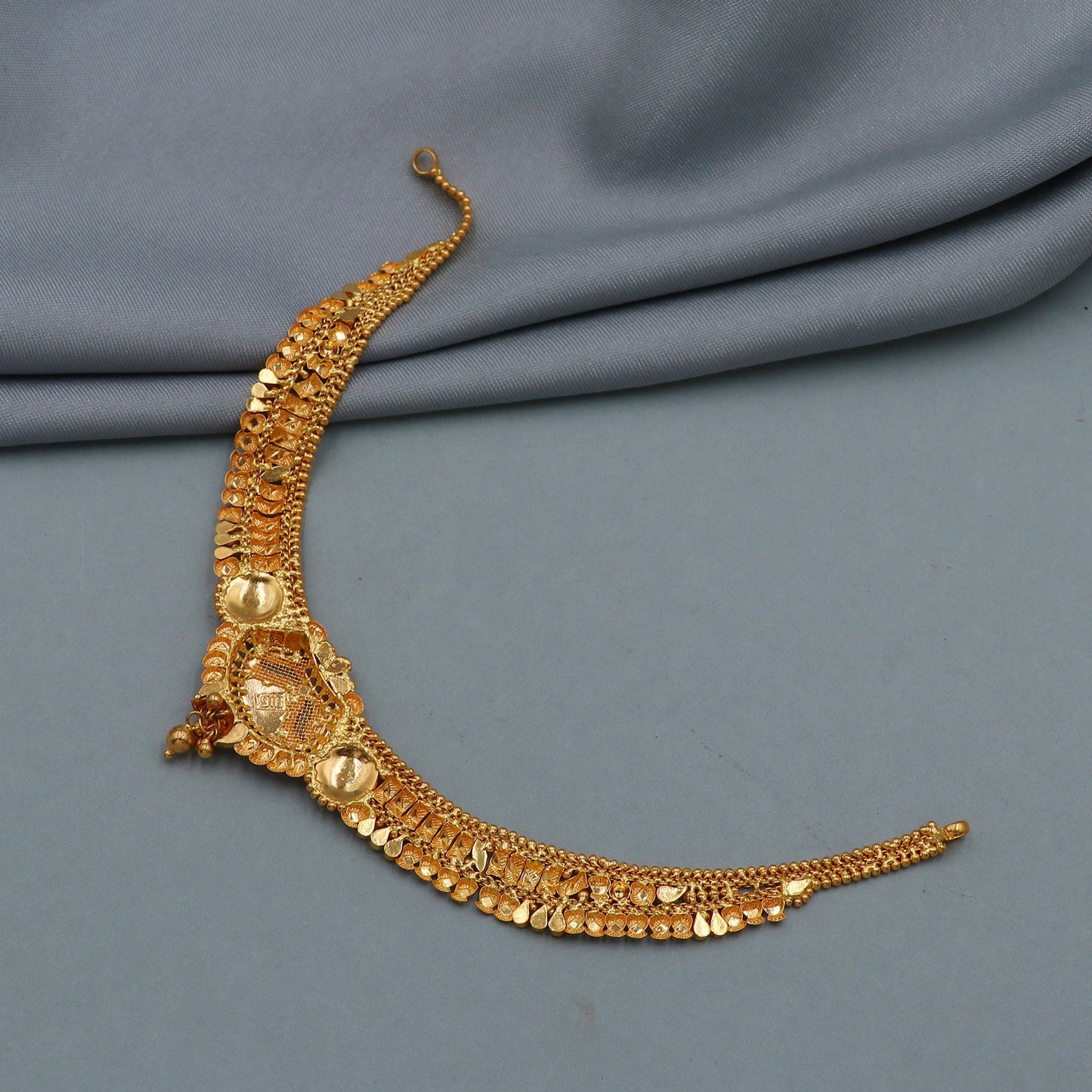 Stunning 22k Yellow Gold Choker Necklace Jewelry for Women