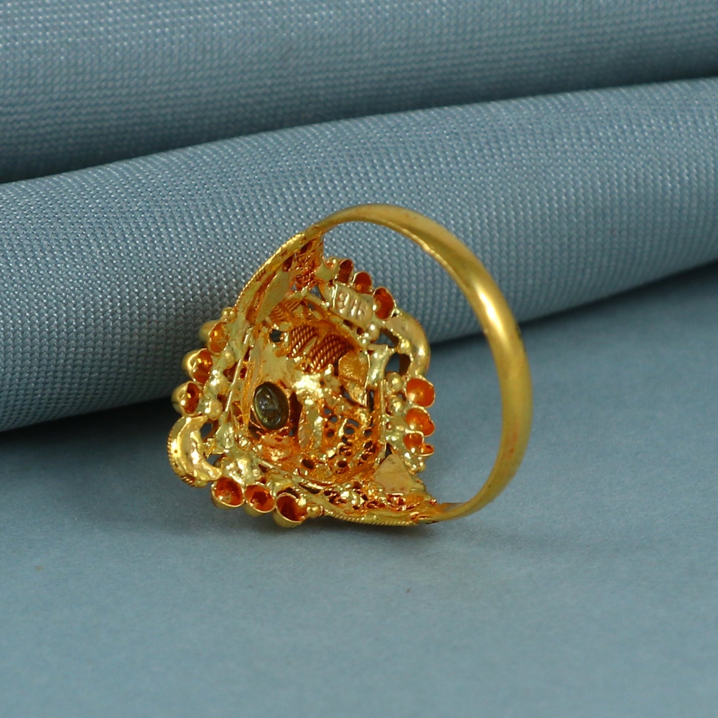 22kt gold ring, Wedding Gold Ring, Women Party Wear Ring, Minimalist Ring,