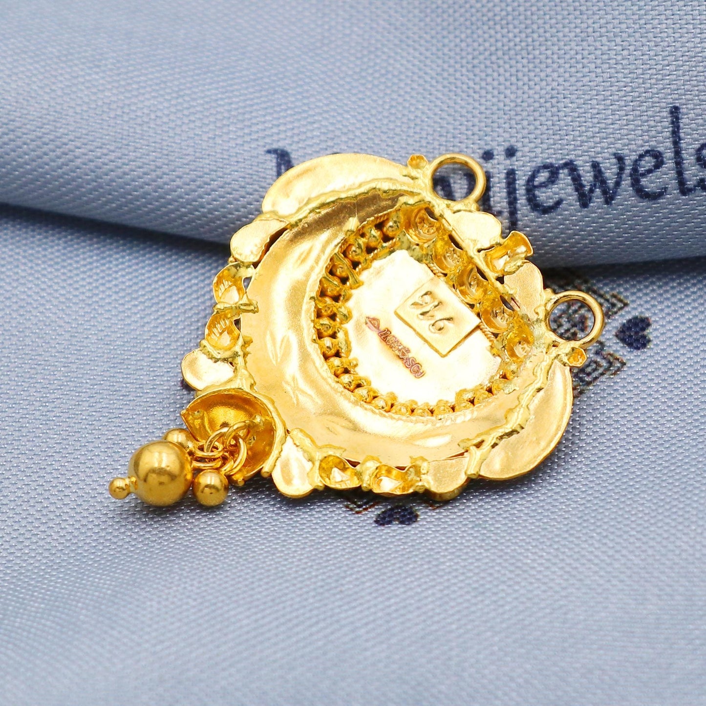 22k gold pendant necklace Indian jewelry, Handcrafted Necklace, K5697