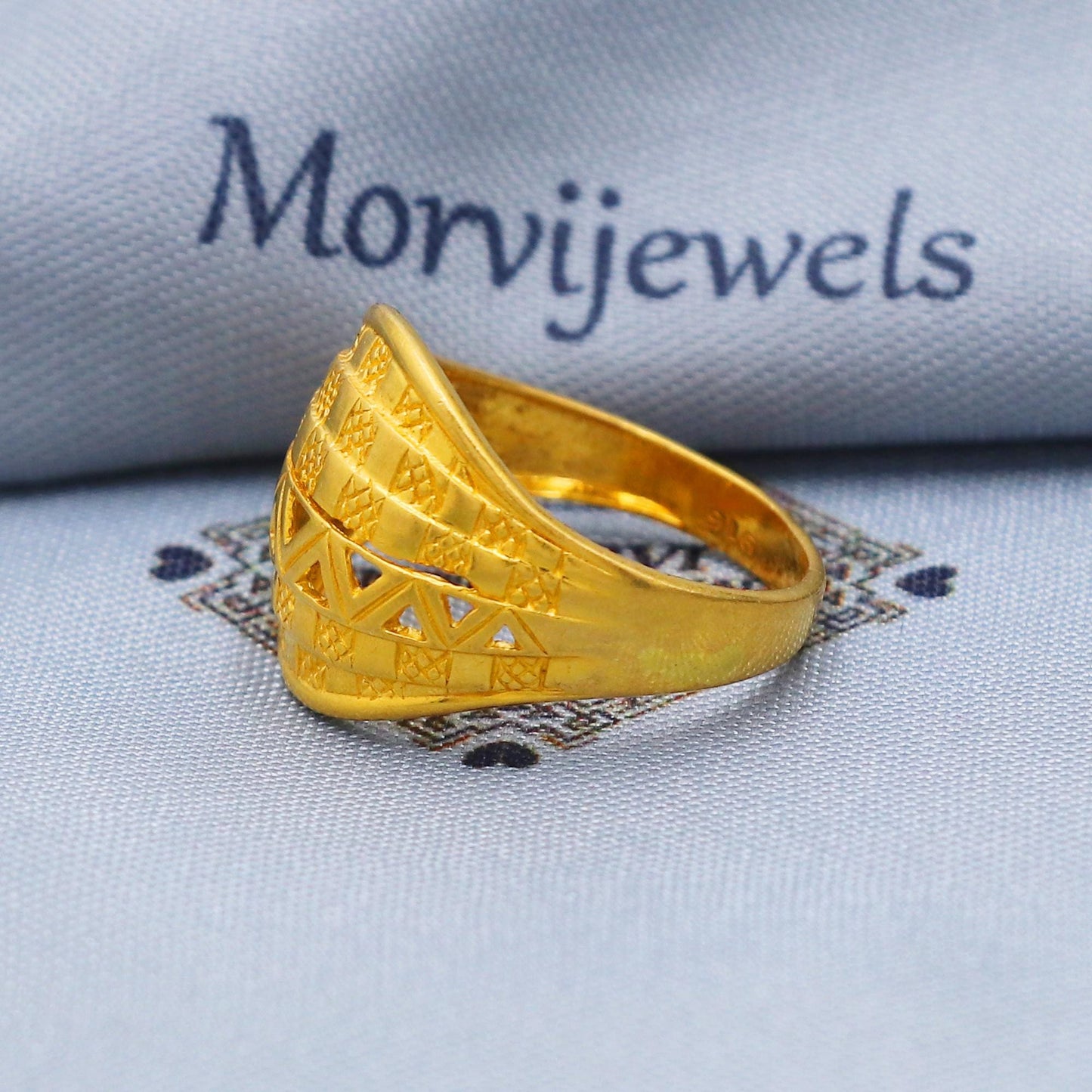 Classic Solid 22k Yellow Gold Ring Size 6 7 8 and All Size, 22k Gold Band Ring, Indian Gold Ring, Hand crafted Pure gold ring, K5726