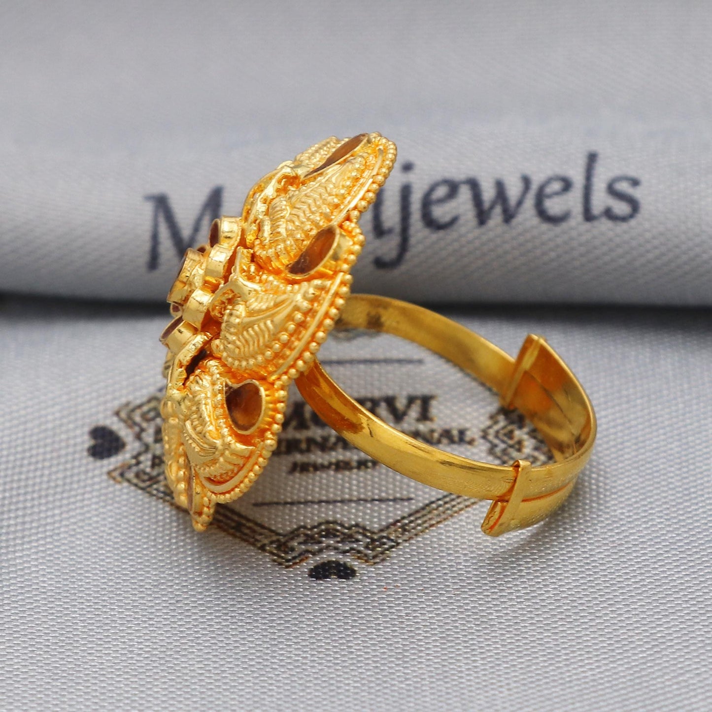 22kt 22k Yellow Gold Adjustable Ring Handmade Jewelry, K5896