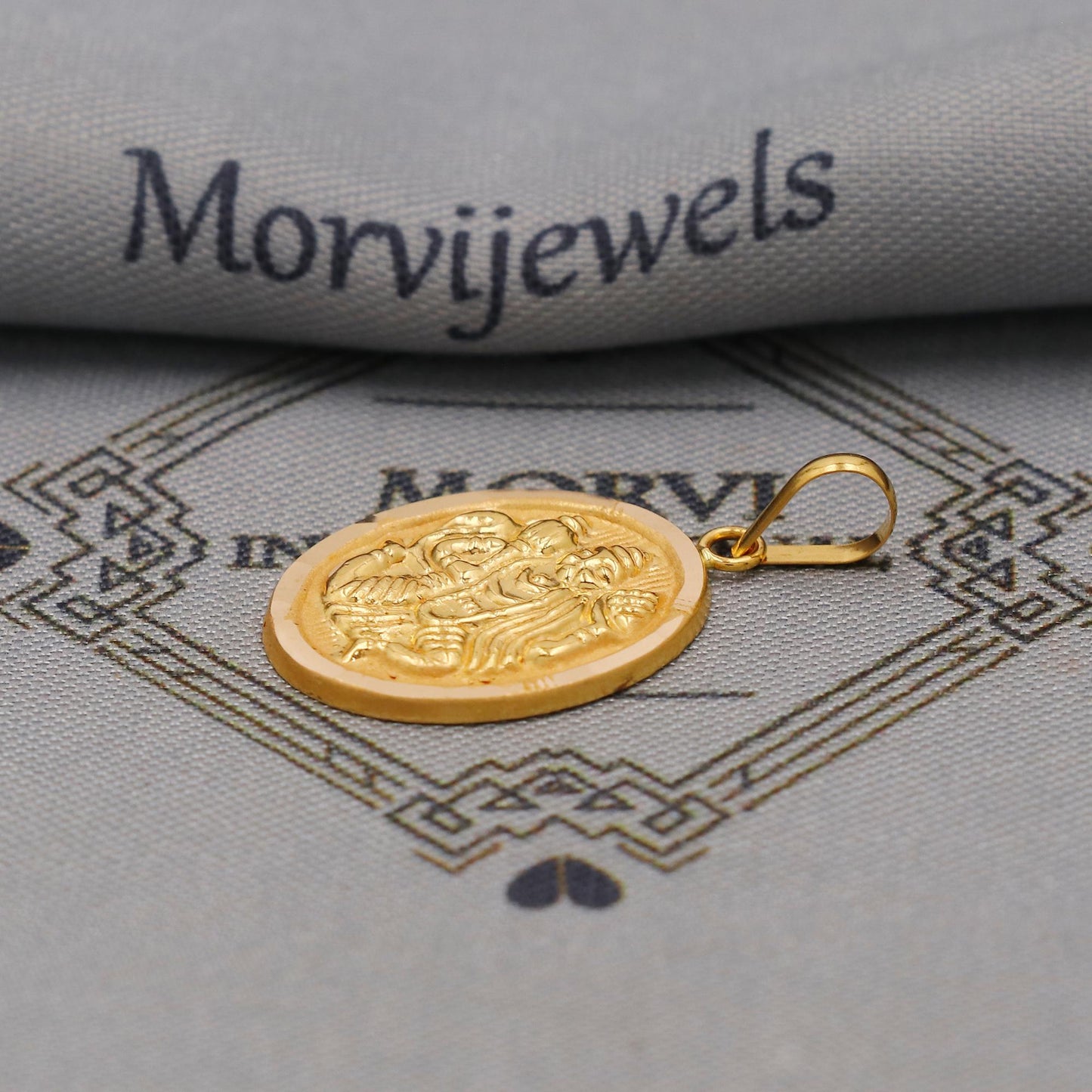 20k Yellow Gold Hanuman Pendant: Indian God Jewelry