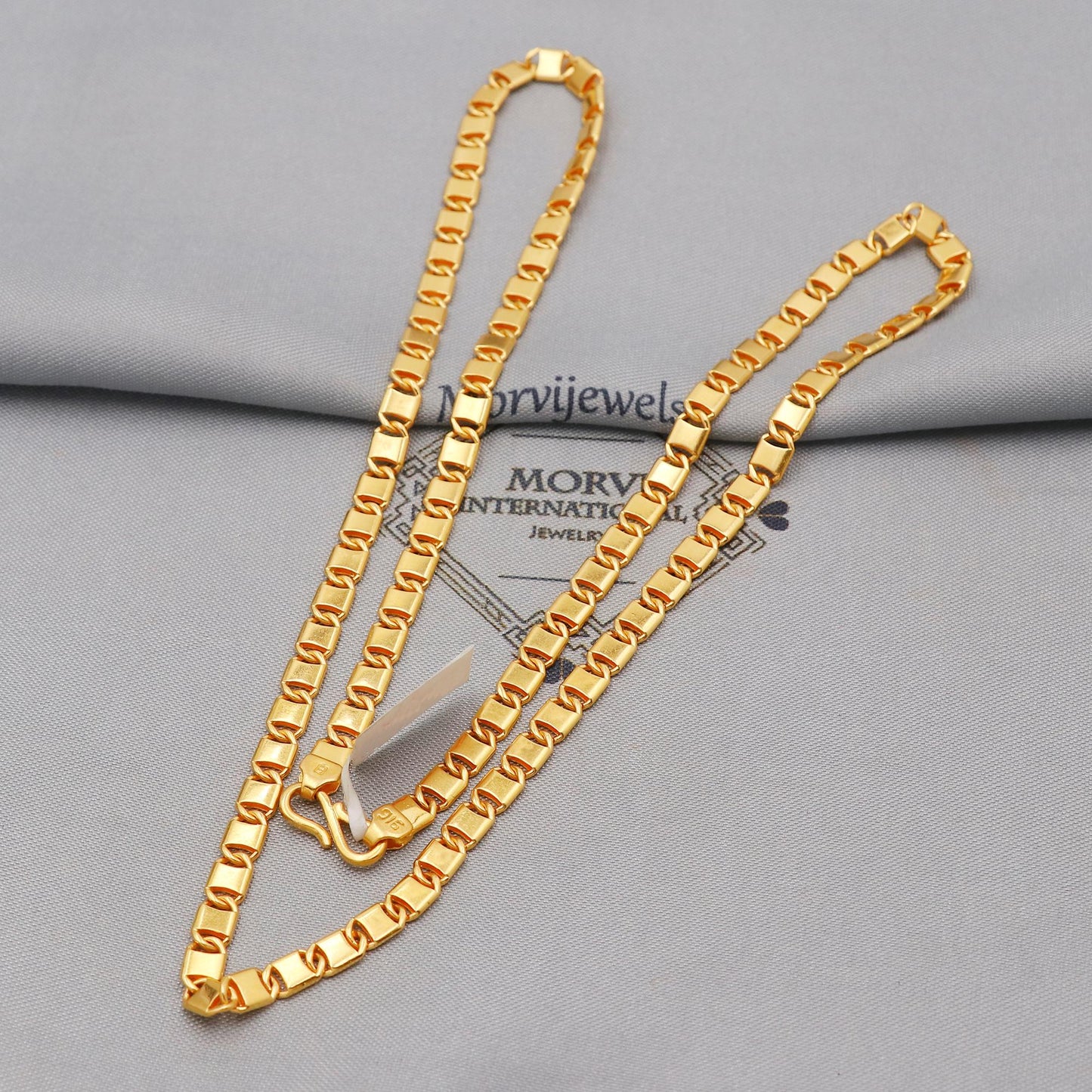 Beautiful 22k Yellow Gold Chain Necklace Gift , all sizes, 22k karat 22kt 22ct Indian Gold Handmade chain necklace Jewelry for gift, K6389