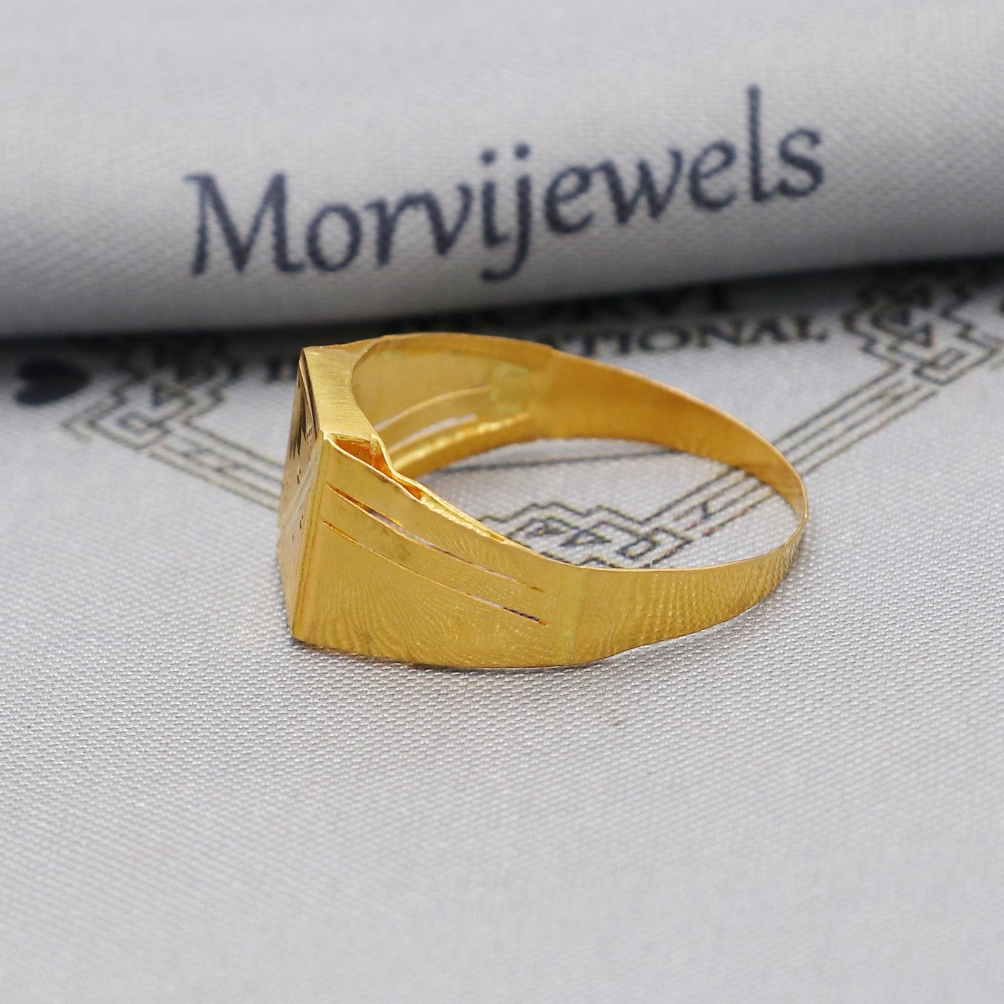 Floral Solid 22k Yellow Gold Ring Jewelry for Gift, 22k Gold Handmade Ring, Indian Gold Ring, K6169