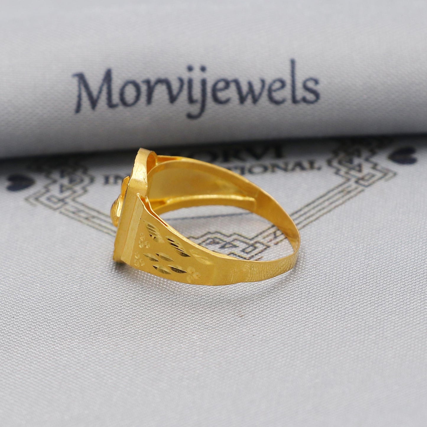 Flower Solid 22k Yellow Gold Ring Size 6 7 8 and All Size, 22k Gold Handmade Ring, Indian Gold Ring, K6172